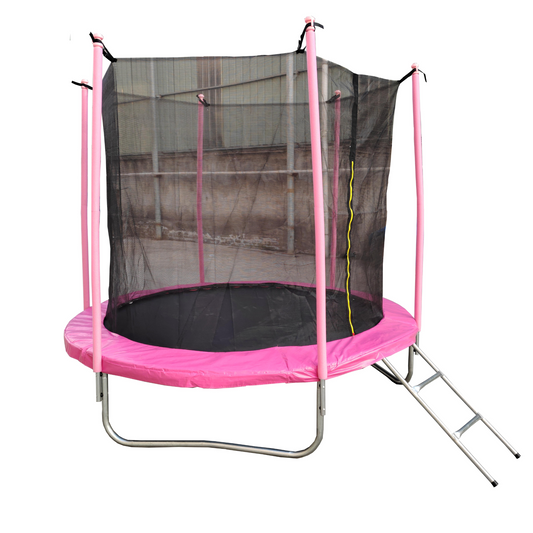 Trampoline met veiligheidsnet 244 cm - Roze